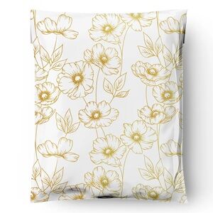 Gold Peonies Poly Mailer’s 10x13 Pack of 25